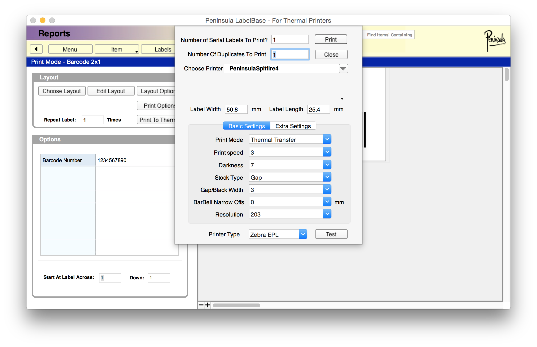 print labels on mac