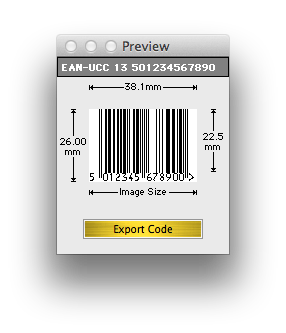 EAN 13 barcode